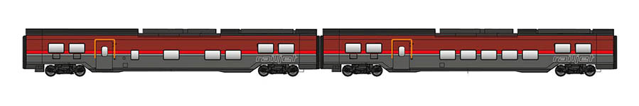095-JC12210 - H0 - 2-tlg. Railjet-Wagen-Set DANI, ÖBB, Ep. VI - AC